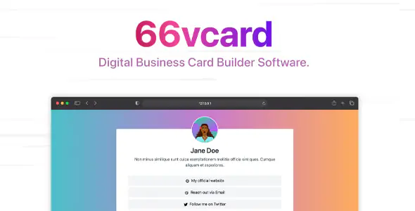 66vcard - Vcard Builder - Digital Business Card