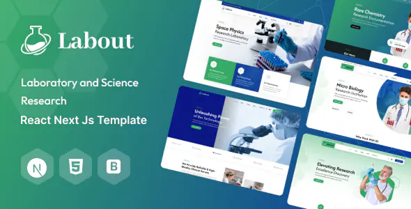 Labout – Laboratory Research React Next Js Template Download