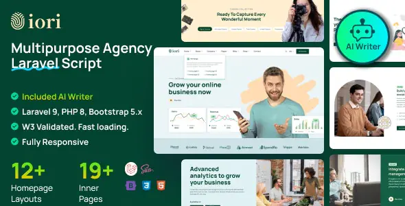 Iori – Business Website for Company, Agency, Startup with AI writer tool shopping cart