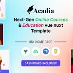 Acadia - University Online Course Vue Nuxt 3 Template