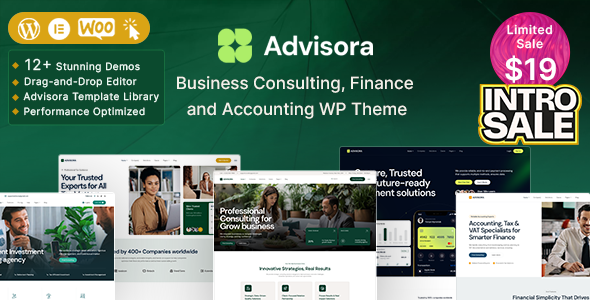 Advisora – Business Consulting, Finance Accounting WordPress Theme