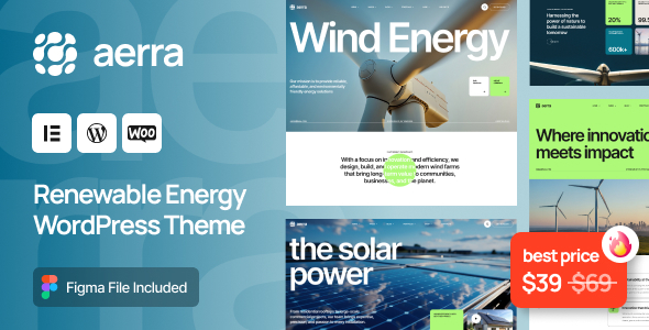 Aerra - Renewable Green Energy WordPress Theme Aerra - Renewable Green Energy WordPress Theme