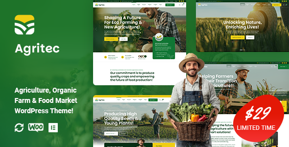 Agritec - Agriculture Organic Farm WordPress Theme Agritec - Agriculture Organic Farm WordPress Theme