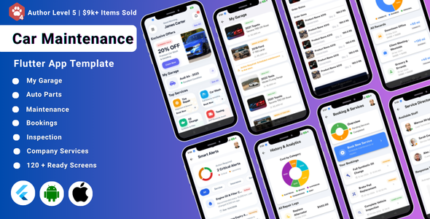 AI-Powered Vehicle Maintenance Flutter App UI Kit | Car Maintenance Service Tracker