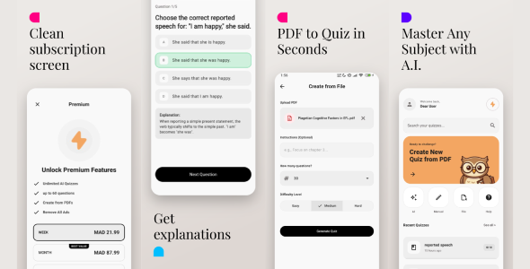 AI Quizz Creator - Kotlin Compose Multiplatform (Android Web)