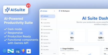 AI Suite – AI Website Builder and Live chat, image and video generator ai Gemini AI Powered SaaS