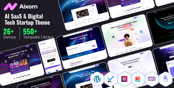Aixom – AI SaaS, Software, and Digital Tech Startup WordPress Theme Aixom – AI SaaS, Software, and Digital Tech Startup WordPress Theme