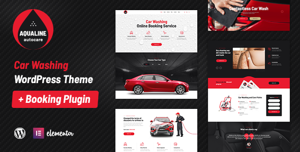 Aqualine - Car Washing Service with Booking System WordPress Theme Aqualine - Car Washing Service with Booking System WordPress Theme