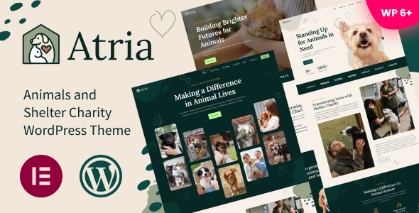 Atria - Animals Shelter Charity WordPress Theme Atria - Animals Shelter Charity WordPress Theme
