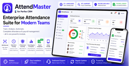 AttendMaster – Enterprise Attendance Payroll Suite for Perfex CRM