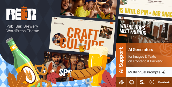 Beer - Pub, Bar, Brewery WordPress Theme Beer - Pub, Bar, Brewery WordPress Theme