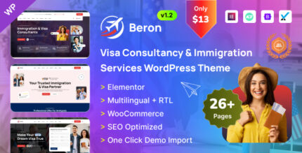 Beron - Visa Consultancy Immigration Services WordPress Theme