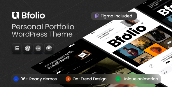 Bfolio - Personal Portfolio WordPress Theme Bfolio - Personal Portfolio WordPress Theme