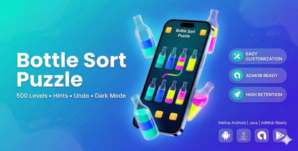 Bottle Sort Puzzle – Android Game (Java, Native UI) Bottle Sort Puzzle – Android Game (Java, Native UI)