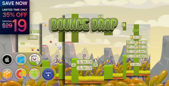 Bounce Drop Game Template Bounce Drop Game Template