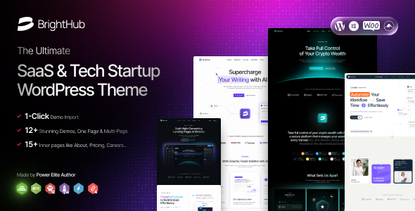 BrightHub - SaaS Tech Startup WordPress Theme BrightHub - SaaS Tech Startup WordPress Theme