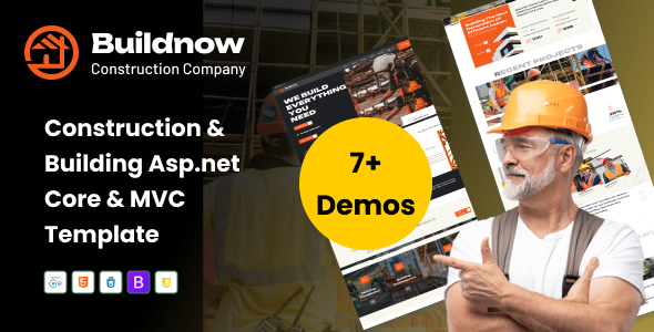 Buildnow – Construction Building Asp.net Core MVC Template