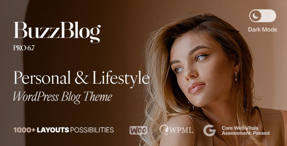 Buzz - Personal Lifestyle WordPress Blog Theme with Dark Mode Buzz - Personal Lifestyle WordPress Blog Theme with Dark Mode