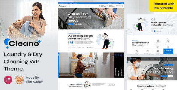 Cleano - Dry Cleaning Laundry Service WordPress Theme Cleano - Dry Cleaning Laundry Service WordPress Theme
