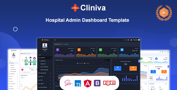 Cliniva Hospital - Angular 21+ Medical Admin Dashboard Template For Doctors Clinics