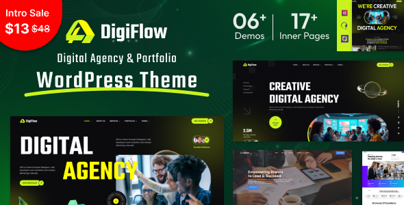 DigiFlow - Digital Agency WordPress Theme DigiFlow - Digital Agency WordPress Theme