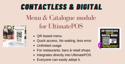 Digital Product catalogue Menu module for UltimatePOS (With SaaS compatible)