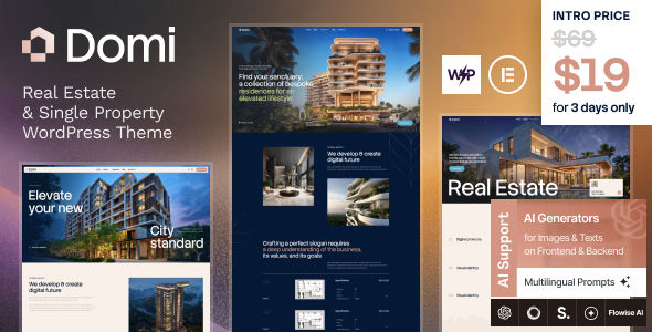 Domi - Real Estate Single Property WordPress Theme Domi - Real Estate Single Property WordPress Theme