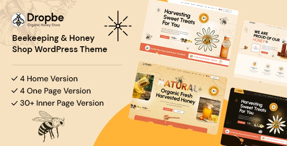 Dropbe - Beekeeping and Honey Shop WordPress Theme Dropbe - Beekeeping and Honey Shop WordPress Theme