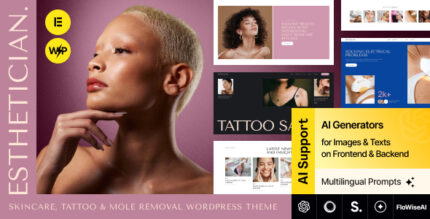 Esthetician - Skincare, Tattoo Mole Removal WordPress Theme