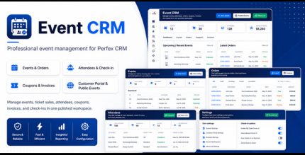 Event Management Ticket Booking Module for Perfex CRM with Attendees and Check-in