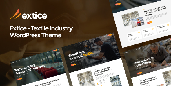 Extice - Textile Industry WordPress Theme Extice - Textile Industry WordPress Theme