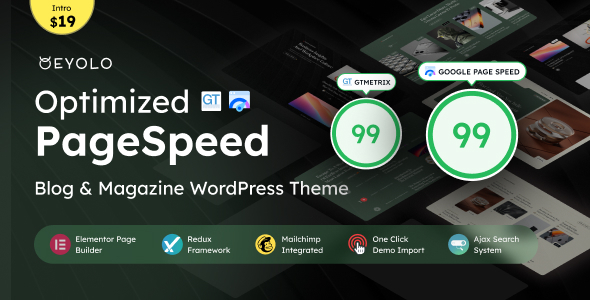 Eyolo - Optimized Blog Magazine WordPress Theme Eyolo - Optimized Blog Magazine WordPress Theme