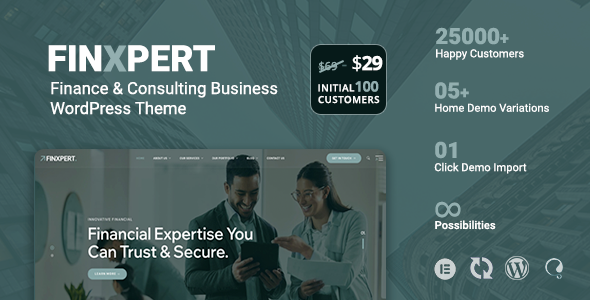 Finxpert - Finance Consulting Business WordPress Theme Finxpert - Finance Consulting Business WordPress Theme