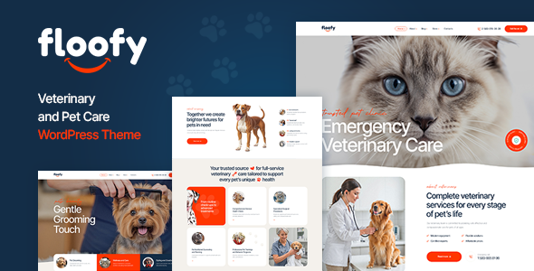 Floofy - Veterinary and Pet Care WordPress Theme Floofy - Veterinary and Pet Care WordPress Theme