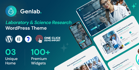 Genlab - Laboratory Science Research WordPress Theme Genlab - Laboratory Science Research WordPress Theme