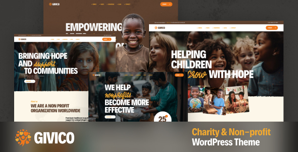 Givico – Charity Nonprofit WordPress Theme Givico – Charity Nonprofit WordPress Theme