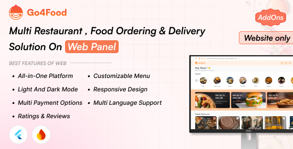 Go4Food – Customer Web App | Online Food Ordering Website for Multi-Restaurant Delivery Go4Food – Customer Web App | Online Food Ordering Website for Multi-Restaurant Delivery