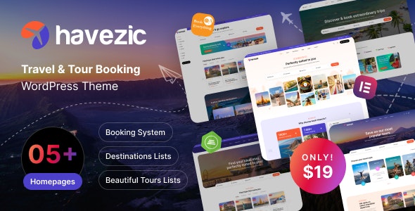 Havezic - Travel Tour Booking WordPress Theme Havezic - Travel Tour Booking WordPress Theme