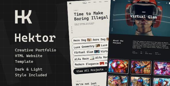 Hektor - Creative Agency Portfolio HTML Website Template