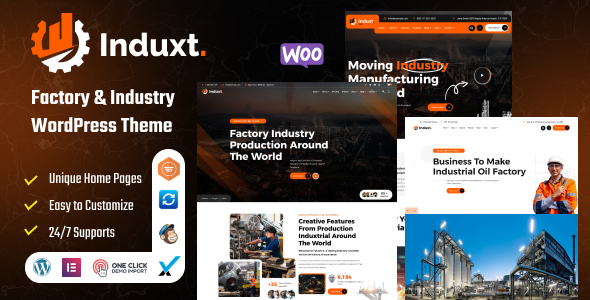 Induxt - Factory Industry WordPress Theme Induxt - Factory Industry WordPress Theme