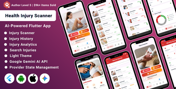InjuriScan AI – Smart Injury Scanner Health Assistant Flutter App InjuriScan AI – Smart Injury Scanner Health Assistant Flutter App