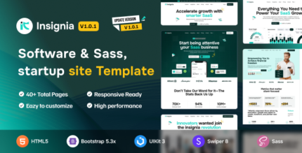 Insignia - Software, SaaS Startup HTML5 Template