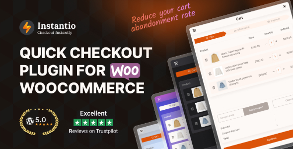 Instantio – WooCommerce Quick Checkout | Direct Checkout, Floating Cart, Side Cart Popup Cart Instantio – WooCommerce Quick Checkout | Direct Checkout, Floating Cart, Side Cart Popup Cart