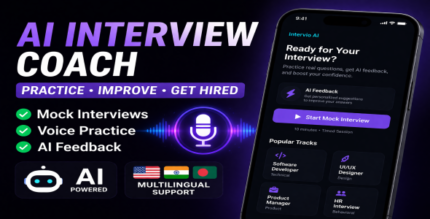Intervio AI – Interview Preparation App with Voice, Mock Tests, AI Feedback Multilingual Support
