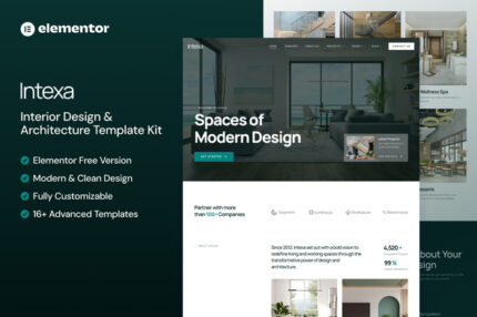 Intexa - Interior Design Architecture Elementor Template Kit