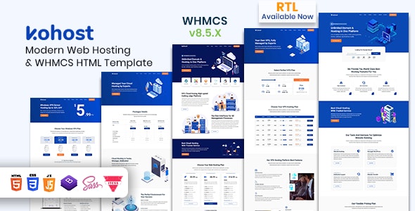 Kohost – Modern Web Hosting WHMCS Template