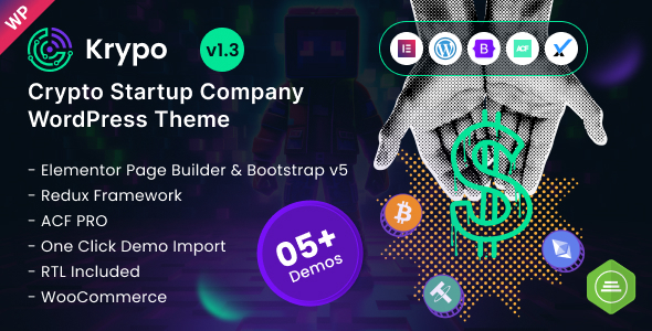Krypo - Crypto Blockchain Startup Elementor WordPress Theme Krypo - Crypto Blockchain Startup Elementor WordPress Theme