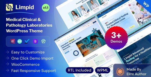 Limpid – Medical Pathology Laboratory WordPress Theme Limpid – Medical Pathology Laboratory WordPress Theme