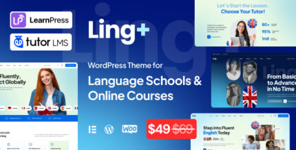 LingPlus - Language School Online Courses WordPress Theme