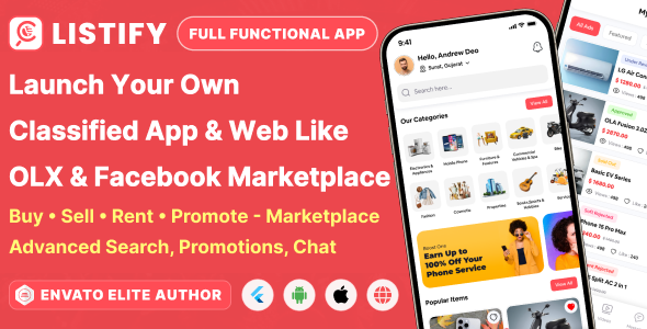 Listify – Buy Sell Classified Marketplace | Products Services | Short Videos | Android iOS Web Listify – Buy Sell Classified Marketplace | Products Services | Short Videos | Android iOS Web